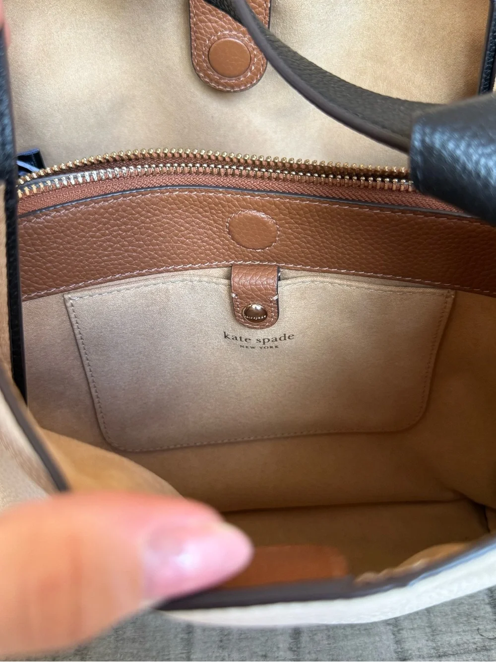 Kate Spade Knott Colorblocked Pebbled Leather Crossbody Tote MSRP $389